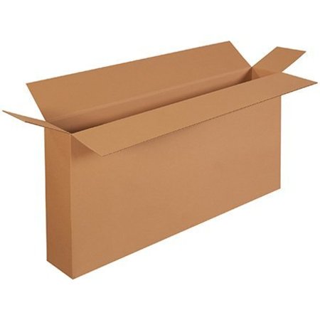 BOX PACKAGING Side Loading Cardboard Corrugated Boxes, 48"L x 8"W x 24"H, Kraft HD48824FOL